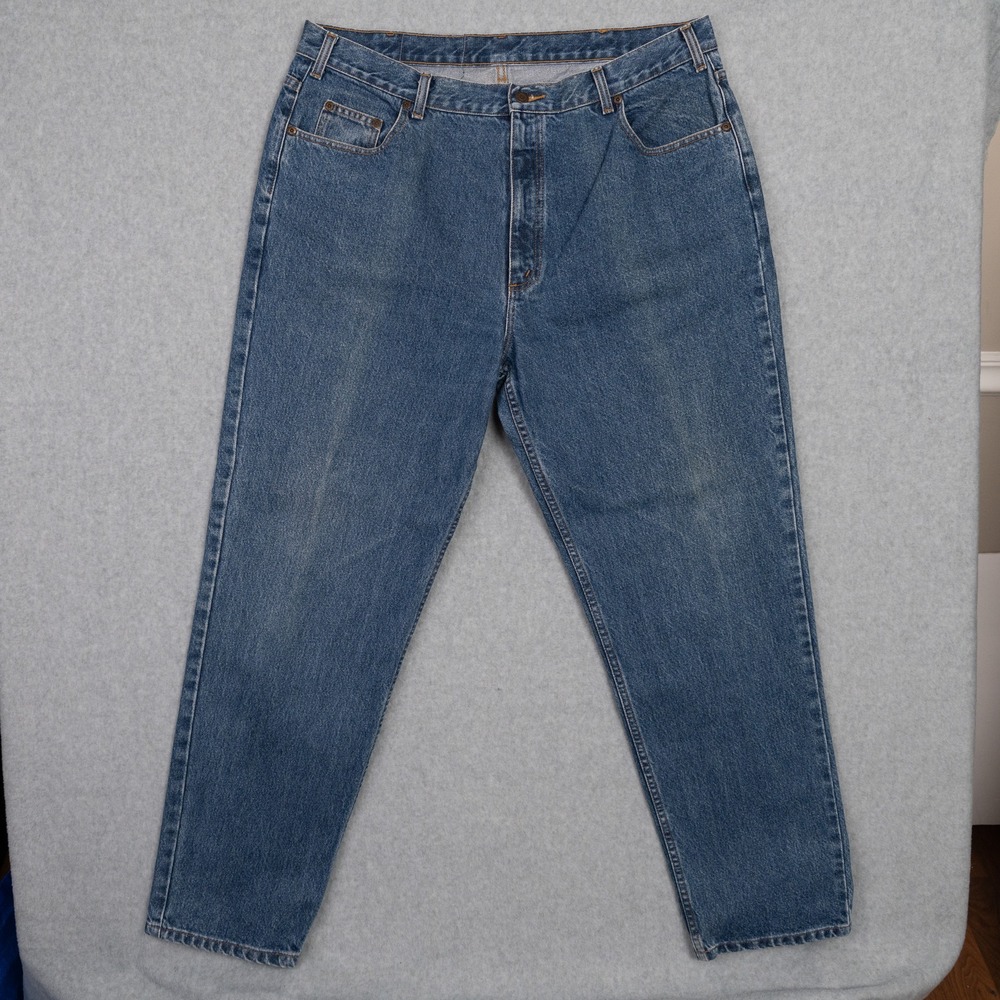 Bill Blass Men's Relaxed Fit Jeans Size 40x32 Medium Wash 100% Cotton Blue Denim